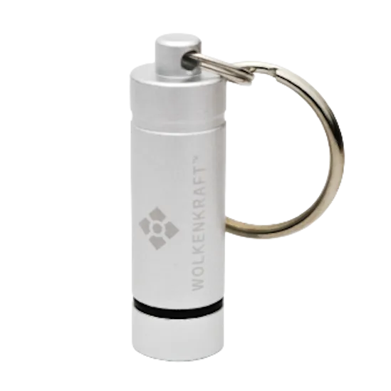 WOLKENKRAFT Dosing Capsule Container for 2 Capsules | ÄRiS, FX MINI and ULTRA's *Silver*
