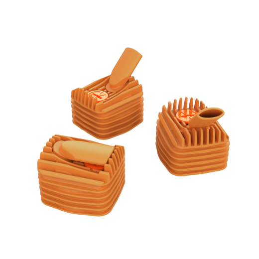 VEAZY Cooling Unit Set (3 pcs.) *Inspiring Orange*